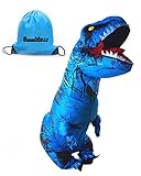 Adult Inflatable T-rex Costume Dinosaur Halloween Suit Cosplay Fantasy Costumes Blue