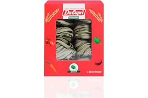 Da Capri Spinach Fettuccine (Pack Of 2) | Artisanal Homemade Pasta | 16 Oz Vegan & Healthy | 100% Natural & Plant-Based | Easy to make & Fast Cooking