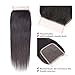 Brazilian Straight Hair Bundles With Closure (16 18 20+14) 100% Unprocessed Virgin Human Hair Extensions Double Weave Weft with 4x4 Lace Closure Free Part Natural Color