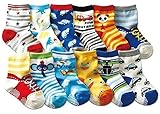 12 Pairs Anti-slip Socks Toddler Socks, HOVEOX Kids Baby Socks Non-Skid Crew Walkers Unisex Random Color