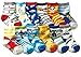 12 Pairs Anti-slip Socks Toddler Socks, HOVEOX Kids Baby Socks Non-Skid Crew Walkers Unisex Random Color