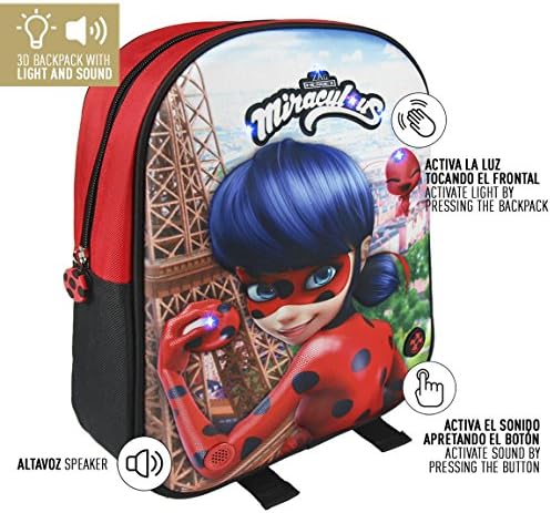 Miraculous: Adventures Ladybug Child Backpack With Light and Sound