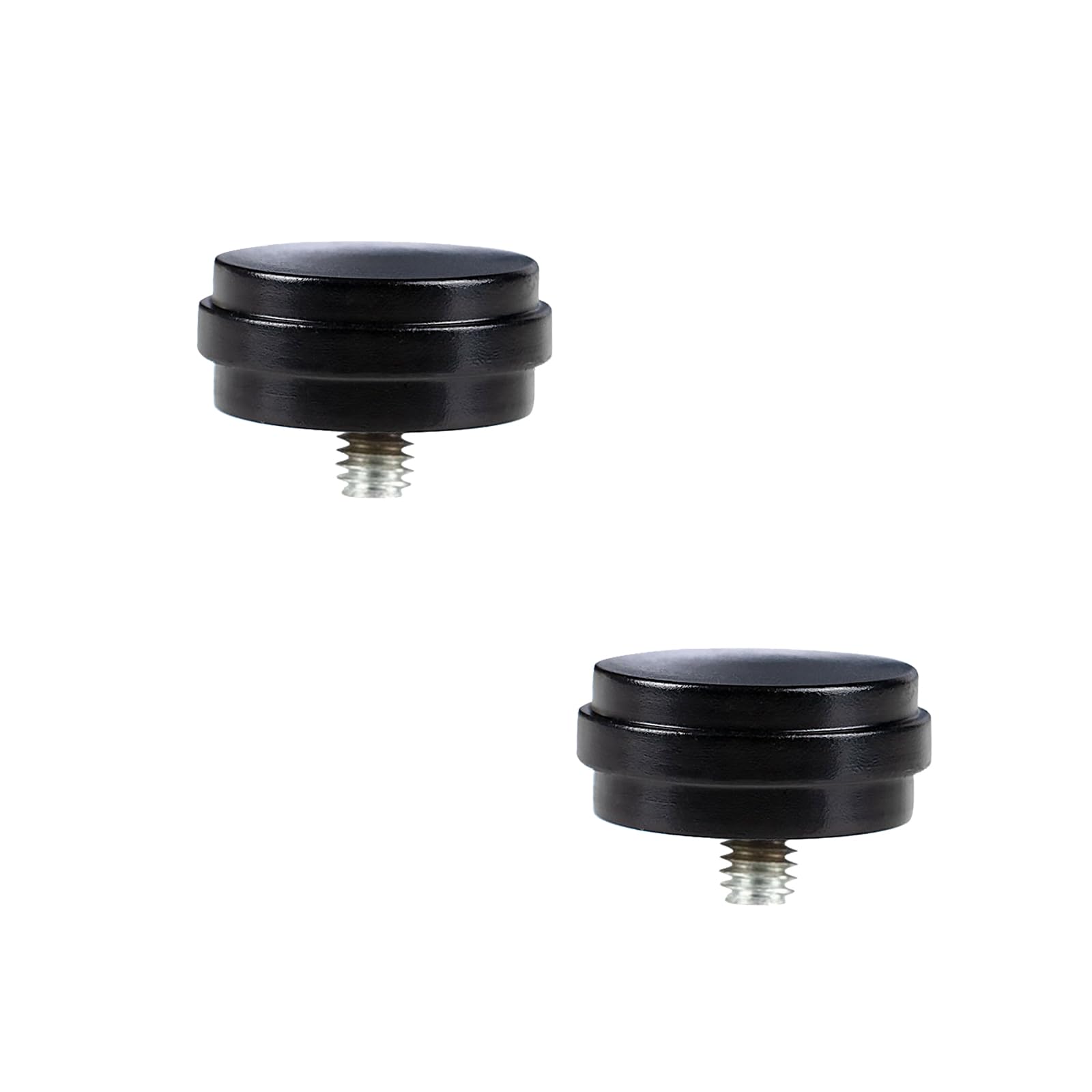 Photo 1 of KAMANINA End Cap Replacement Finials for 3/4 or 5/8 Inch Curtain Rods, Black Drapery Rod Ends with M6 Standard Screws, Set of 2