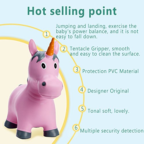 image for Babe Fairy Bouncy Animals,Horse Hopper,Pump Included Jumping Bull Infl