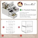 DancesCat Makeup Organizer Large 7 Compartments 2 Drawers ABS Vanity Storage view 10