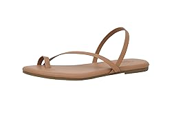 CUSHIONAIRE Women's Catalina toe ring Sandal with