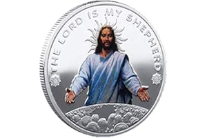 WOOER Jesus God Commemorative Collection Coin,The Lord is My Shepherd (Silver)