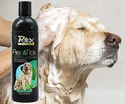 Sage Square Petex Pet Lifestyle Dog Shampoo Natural Herbs for Flea & Tick (with Lavender and Tea Tree Oil Extracts) Herbal Scent for Healthy Pet Care (500ml)