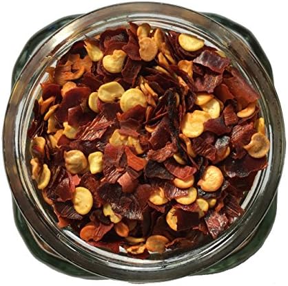 All Natural Premium Crushed Red Pepper Flakes by Crimson and Clove (2 oz. glass spice jar)