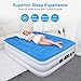 Cumbor Queen Air Mattress with Built-in Dual Smart Pump, Luxury Queen Size Inflatable Airbed with Silent Autoinflation Technology - Blow Up 18 inch Double High