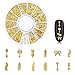WOKOTO 6 Boxes Gold Nail Charms Studs Rose Star Moon Feather Shape Metal Nail 3D Charm Kit 3D Nail Art Jewelry Decoration With 1Pc Tweezers And Picker Pencil Tools