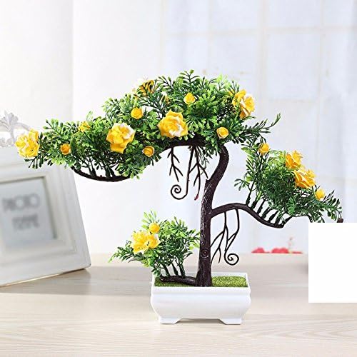 GBHNJ Artificial Flower Potted Plants Simulation Decoration Plastic Jasmine Yellow