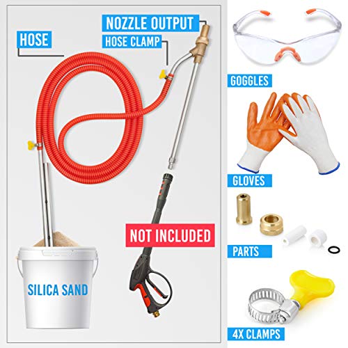 Sand Blaster For Pressure Washer Wet Sandblasting Kit For Pressure