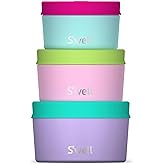 S'well Stainless Steel Food Canister Set Of Three, 10oz, 16oz, and 24oz, Pastel Paradise, Single Walled Durable Construction, BPA Free, Dishwasher Safe