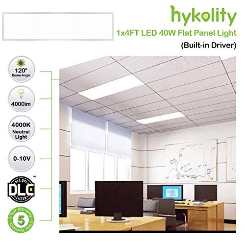 Hykolity 1x4 Ft 40w 4000lm 4000k Ultra Slim Flushmount Built In