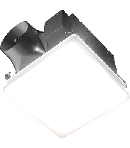 Broan-Nutone QTXE150FLT Ultra-Silent Bathroom Exhaust Fan With Light & Nightlight - 150 CFM, ENERGY STAR Certified, For Rooms Up To 140 Sq Ft