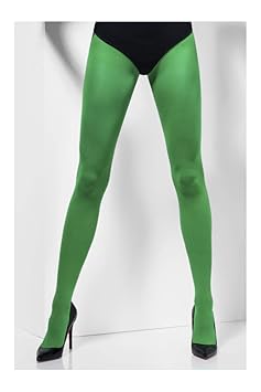 Smiffys Fever Damen Blickdichte Strumpfhose, One Size, Grün, 27139