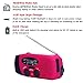 (New Version) Lanshanchu NOAA Weather Radio Solar Hand Crank Emergency Dynamo FM AM WB Radio with 3-LED Flashlight for Hiking Camping Snow Storm Hurricane, 1000mAh Power Bank for Smart Phone (Red)