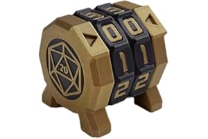 STORKY MTG Life Counter, 00-99 Range 2 Ring Wheel Game Counter with Lotus Symbol, Health Tracker Dial Game for EDH Damage, Board Game, RPG TGG Card Games