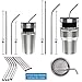 Set of 8 Stainless Steel Straws, 8 Metal Straws + 2 Straw Cleaning Brush, Reusable Straws for 30 oz 20 oz Tumbler, 10.5'' 8.5'' Long 0.25'' Diameter Straws Drinking Reusable