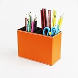Fosinz Pen Pencil Holder Cup Container PU Leather