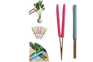 Leaf Cleaning Tongs,Plants Cleaning Set with Removable Sleeves,Washable Reusable Microfiber Sleeves,PlantsCleaning Set for Ho