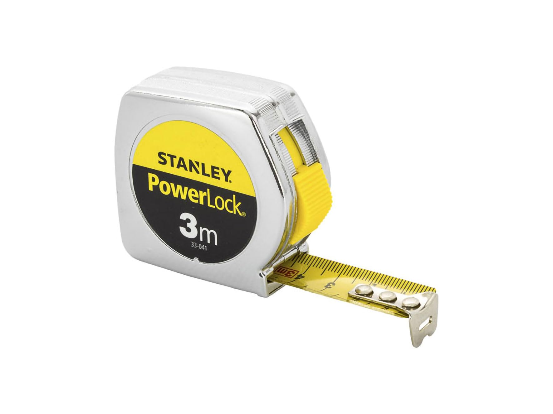 Stanley 1-33-194 "Powerlock" Tape Measure with End Hook of Metal, Silver, 5 m/19 mm