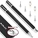 Stylus Pen, Evolva Future Technology Styli with Extra Long Expectancy Infinite Renewable Capacitive Spring Disc and Replacement Fiber Tip (2 x Stylus with Spring Connection - Black + Black)