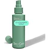 Cleo+Coco Prebiotic Deodorant Spray, Cucumber Mint (3.0 oz), Multi-Use Deodorizing & Soothing Body Spray for Women and Men, Aluminum-Free & Vegan Whole Body Deodorant