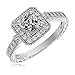 Mars wings Sterling Silver Platinum-Plated Elegant Cut CZ Diamond Engagement Wedding Ring Set 2pcs(New).