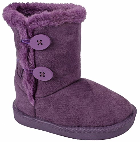 image for J.J.F Shoes Baby Girls Toddler Warm32F Purple Slouch Buttons/Sweater K