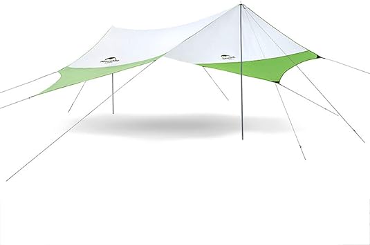 Amazon Naturehike 正規品 六角形 タープ ヘキサゴン 大型 天幕 日焼け止め日覆い 日除け サンシェルター ポータブル 天幕 屋外 キャノピーテント 超軽量 防水 天幕ポール二本付き 収納袋付き Tentock サンシェード シェルター