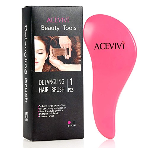 ACEVIVI Detangling Brush or Comb Styling Brush For Adults & Kids, wet & dry hair, RoseRed
