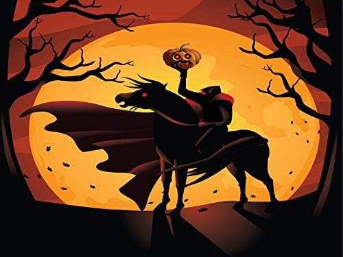 Jigsaw Puzzle 60 Pieces Puzzles for Kids Headless Horseman Rides Big Fine Interesting Pop Artadult Children Puzzle Intellective Educational Toy 8X9 Inch
