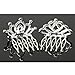 kilofly 12pc Mini Princess Party Favor Crown Crystal Rhinestone Tiara Hair Comb Clip