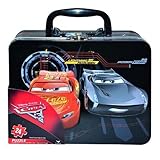 Disney Cars 3 Puzzle Tin Box with Handle Comes 24 Piece Puzzle