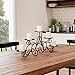 Lavish Home (Matte Black 5 Candelabra with Classic Scroll Design-Handcrafted Iron Candle Holder/Centerpiece for Home Décor, Wedding, Event, 24.2” x 4.8” x 8.7