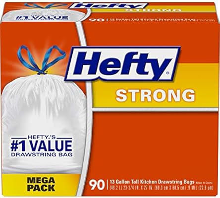 Hefty Strong Tall Kitchen Trash Bags 13 Gallon 90 Count Amazon Sg Health Personal Care
