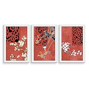 3 Panel Canvas Wall Art Chinese Traditional Palace Pictures Home Wall Decorations for Bedroom Living Room Paintings Canvas Prints Framed - 16"x24" x 3 Panels