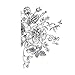 RoomMates RMK3865GM Black and White Peony Peel and Stick Giant Wall Decals
