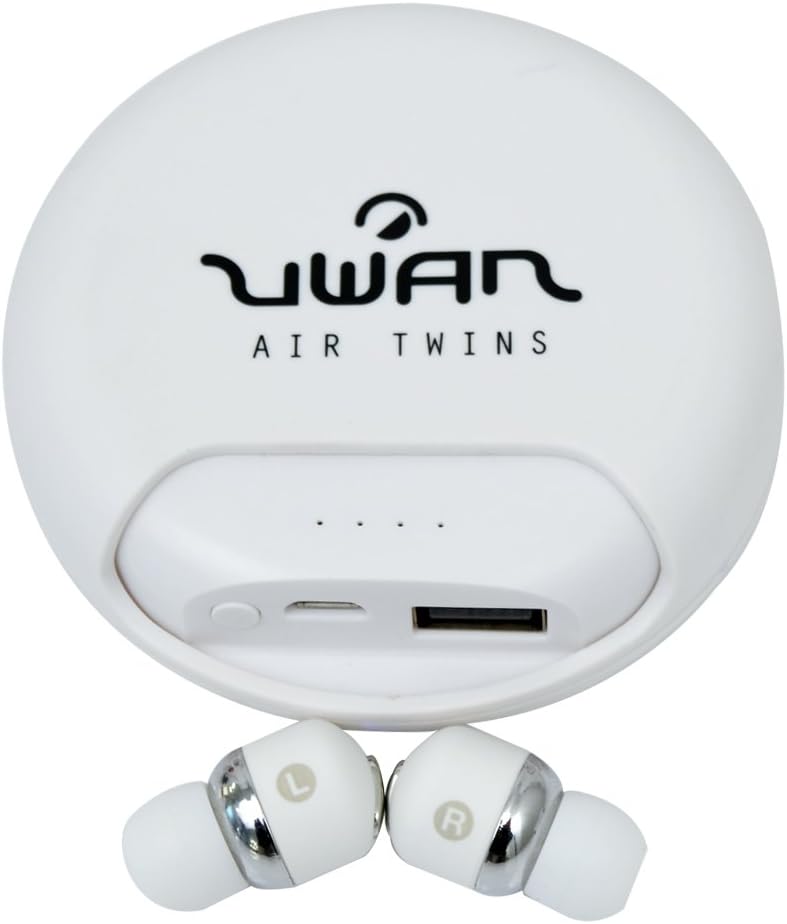 Uwan 98212 - Wireless Headphones with Battery for Mobile Phone White, 15 x 15 x 25 mm (auriculares ) + 89 x 89 x 27 mm (batería) - Image 3