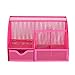Exerz Desk Organizer Pink Office Desk Accessories Supplies Office Storage Desktop Pencil Pen Holder with Drawer Home Workspace