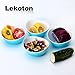 Lekoton Salad Cutter Bowls Set, Vegetable Fruit Cutter Bowl,Salad Maker and Serving Bowls Kitchen Gadgets (Blue)