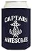 Captain Awesome 2-Piece Hat Cap and Coolie Gift Set Bundle Navy