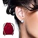 OPALBEST October Birthstone Rose Gold Teardrop Opal Stud Earrings With Halo Cubic Zirconia(cz) For Her