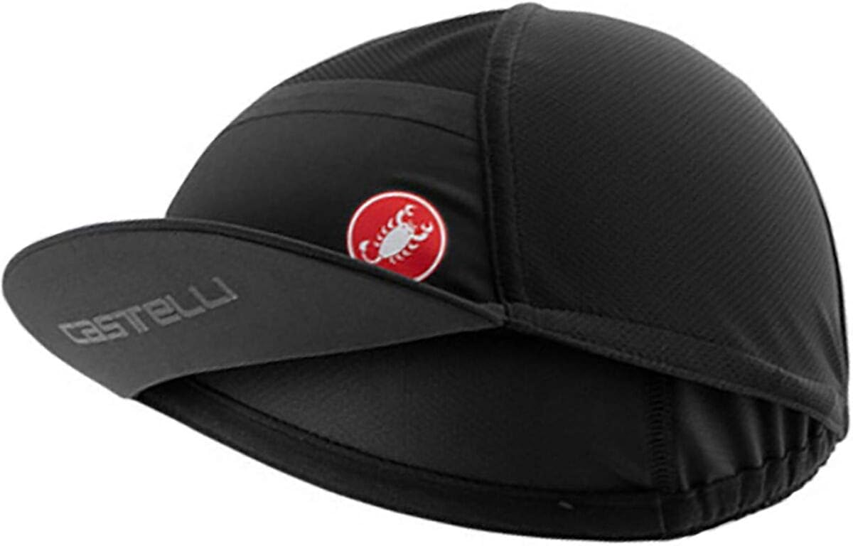 Castelli - Ombra Cycling Cap, Men's Cap, Mens, Beanie Hat, 4521034-010, Black, One Size: Clothing