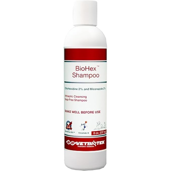 VetBioTek BioHex Chlorhexidine and MicroSilver Shampoo for Skin