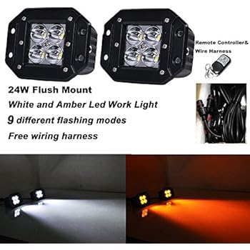 Amazon.com: Night Break Light 24W Flush Mount Spot LED ... tractor trailer wiring led lights 