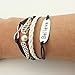 Juanerjie Wholesale 16pcs Vintage Multilayer Multicolor Woven Leather Alloy Owl Braided Infinity Bracelets