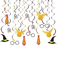 Aiernuo 20 Pcs HP Hanging Swirls Party Supplies, Baby Birthday Party HP Themed Party Decorations